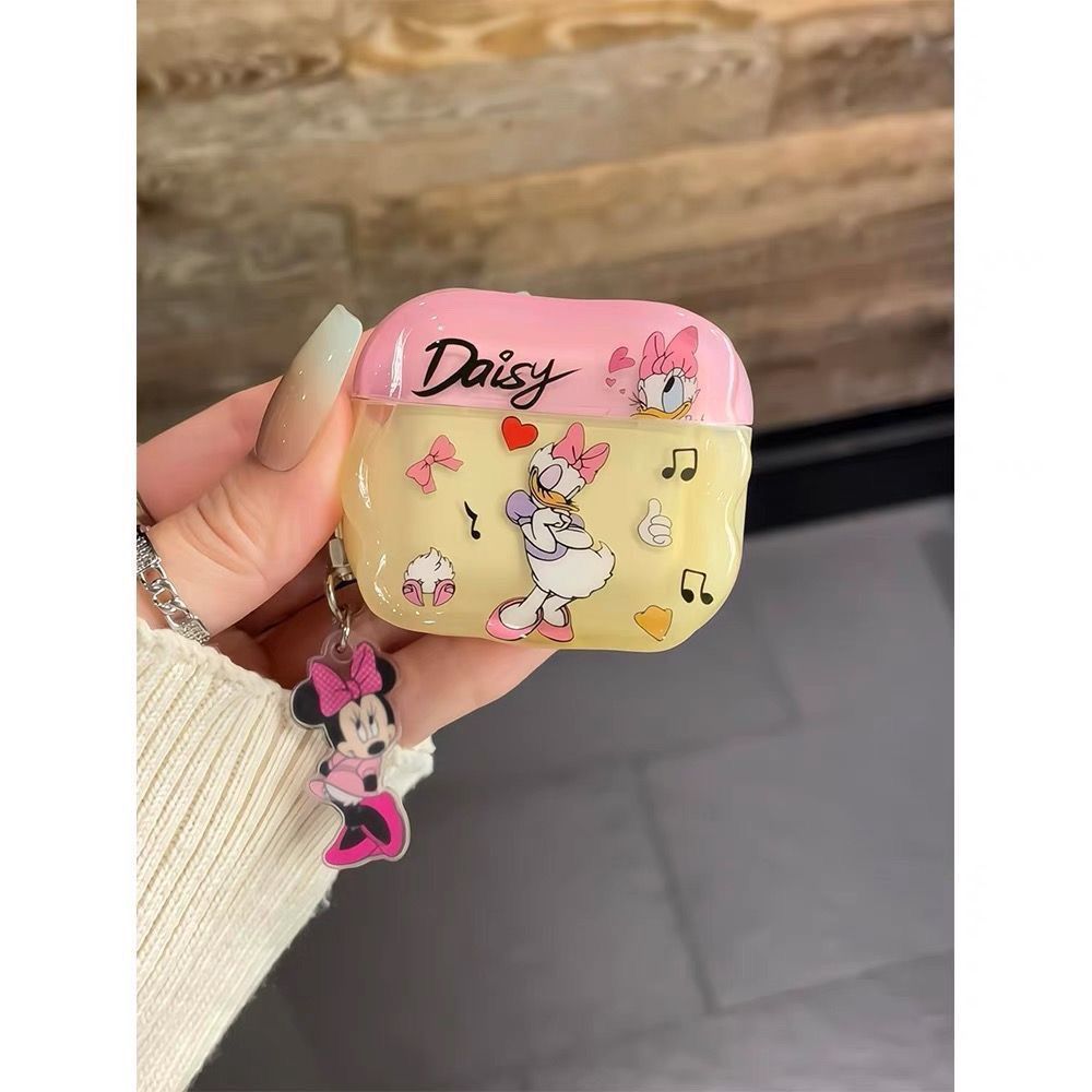 Donald Duck y Daisy AirPod Pro1 generación 2 generación 3 generación 4 generación Apple Bluetooth auriculares cubierta de protección Hua Qiang norte