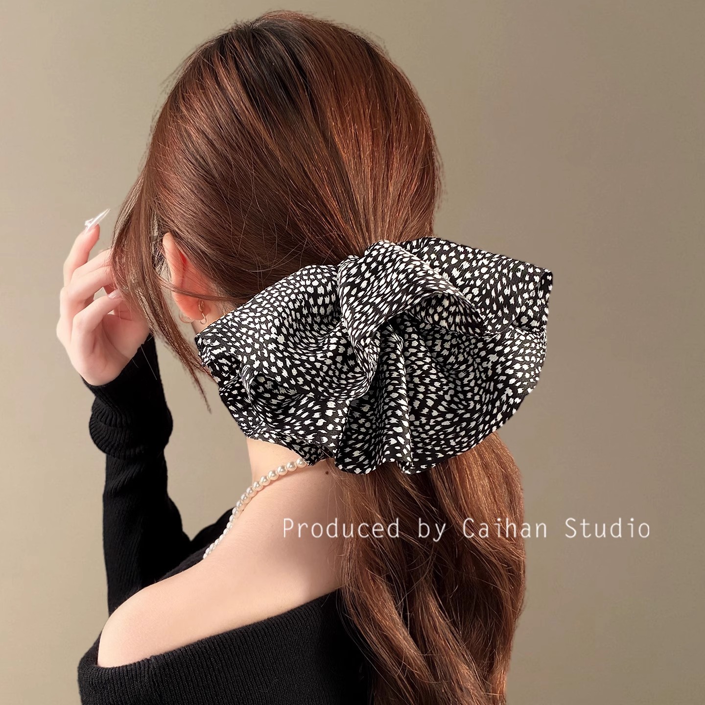 Otoño y invierno de 2025 nuevo anillo de pelo de leopardo de alta elasticidad, bolas de cabello, cuerdas de cabello sueltas, correa de goma grande