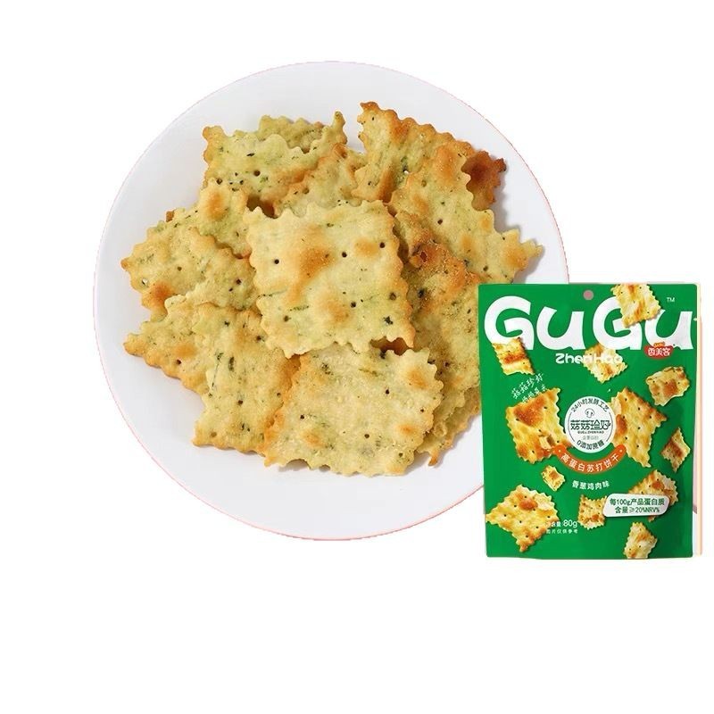 香美客の不規則なソーダのビスケットのネギの味のチーズの味の鍋の巴0はショ糖のビスケットの軽食の間食を添加します。|undefined