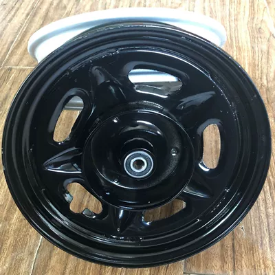 rear wheel steel wheel — Motorcycle wheel hub - 300-10-drum-brake-front-wheel-bearing-6201-black