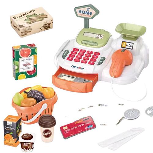 Foreign trade children's simulation supermarket checkout multi-function scanning calculator playing house, shopping, shopping toys and gifts