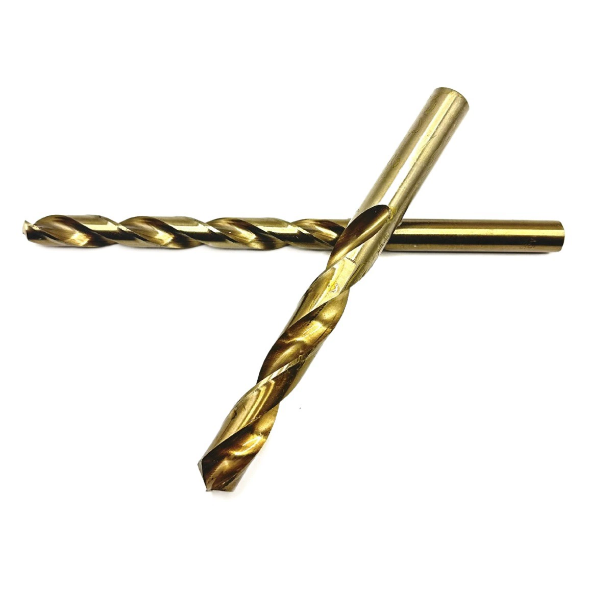Высокоскоростная сталь 4341 запеченные джутовые сверла полностью отшлифованные запеченные желтые спиральные сверла с прямым хвостовиком из нержавеющей стали для сверления металла