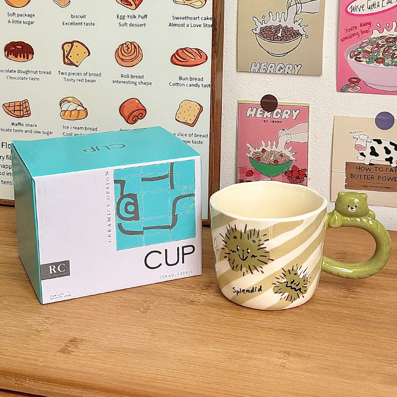 Taza de alto valor Taza de regalo de cumpleaños de oficina para niñas Taza de souvenirs Taza de cerámica Taza de café para parejas Hogar