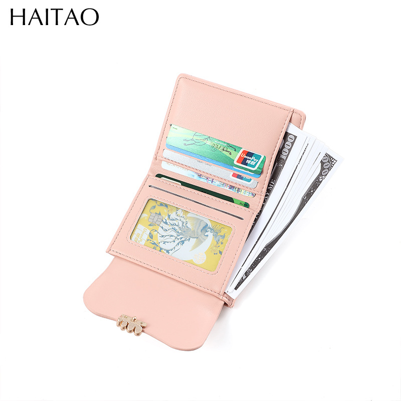 Nueva cartera de las mujeres corto simple impreso titular de la tarjeta 2024 billetera transfronteriza cremallera monedero al por mayor