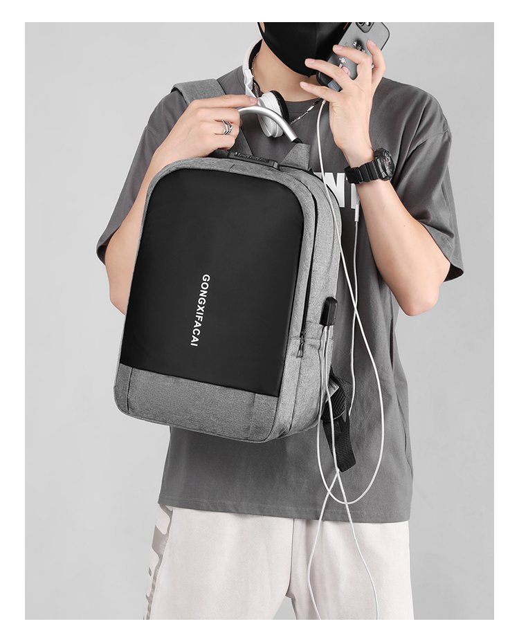 Backpack with large capacity and high-end feel, men's high-end feel, laptop bag, casual business travel bag undefined