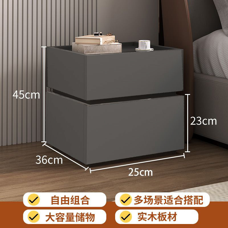[원목 침대협탁] 올아이언 그레이