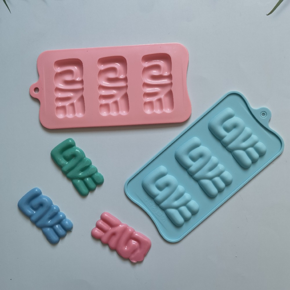 3 amores de chocolate 176 molde de silicona pastel helado pudín molde de postre jabón utensilios