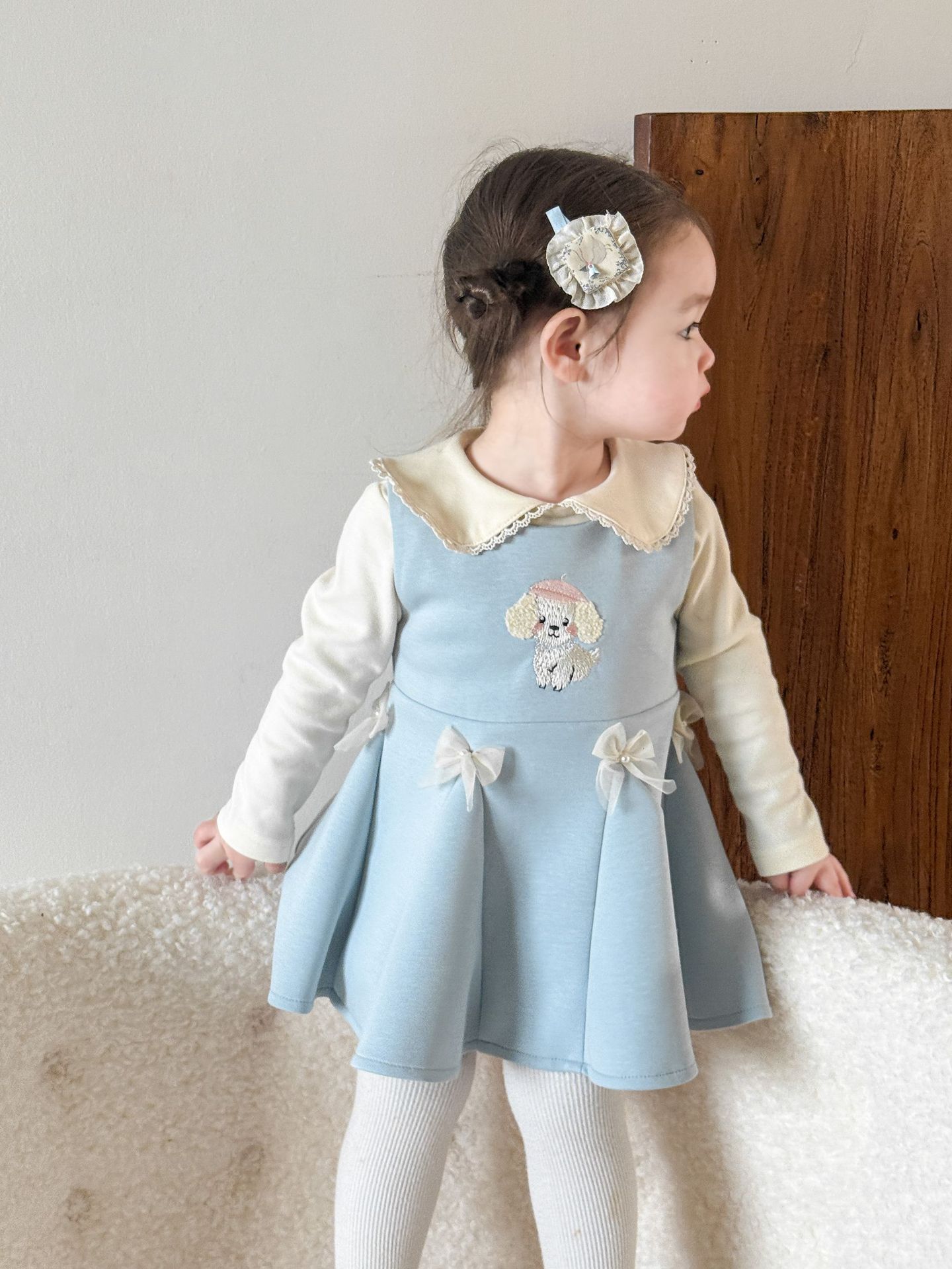 Vestido formal tipo colete para bebés e meninas_voghion.com