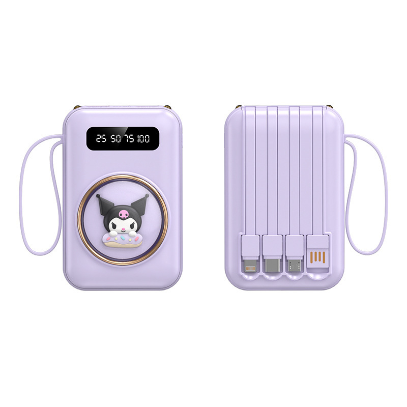 卸売りミニアニメ自帯線充電宝20000ミリアンペア大容量プレゼント移動電源印刷ロゴ|undefined