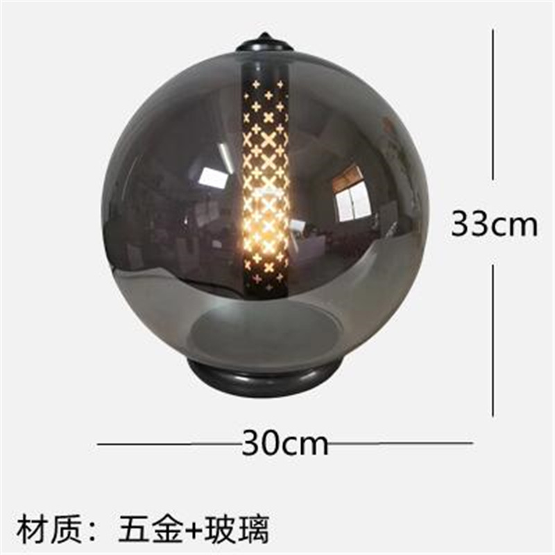 クリエイティブデザイン北欧シンプルで豪華な電気スタンド寝室ベッドヘッドランプ感リビング装飾ガラス|undefined