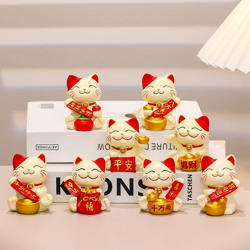 Ping An радостная кошка, маленькая украшение офисной культуры, украшение рабочего стола, домашний креативный подарок котенка, культурные и творческие подарки