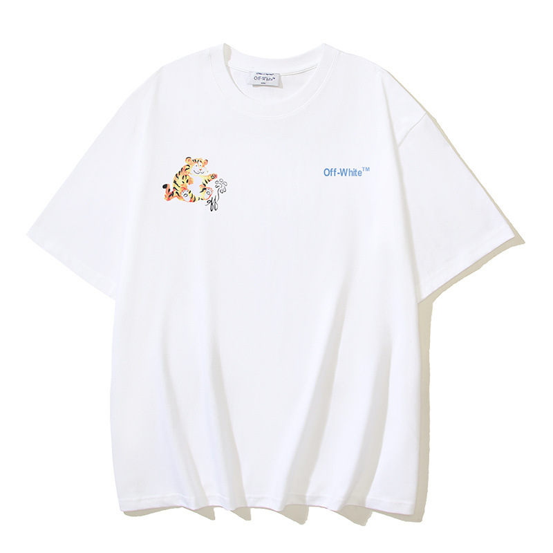 Off-White T-shirt Tiger Graphic White