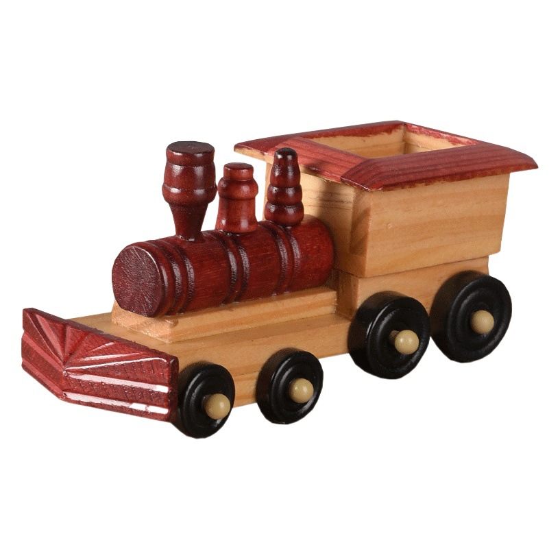 Retro de madera decoración del coche creativo hogar escritorio coche modelo tren decoración artesanía de madera