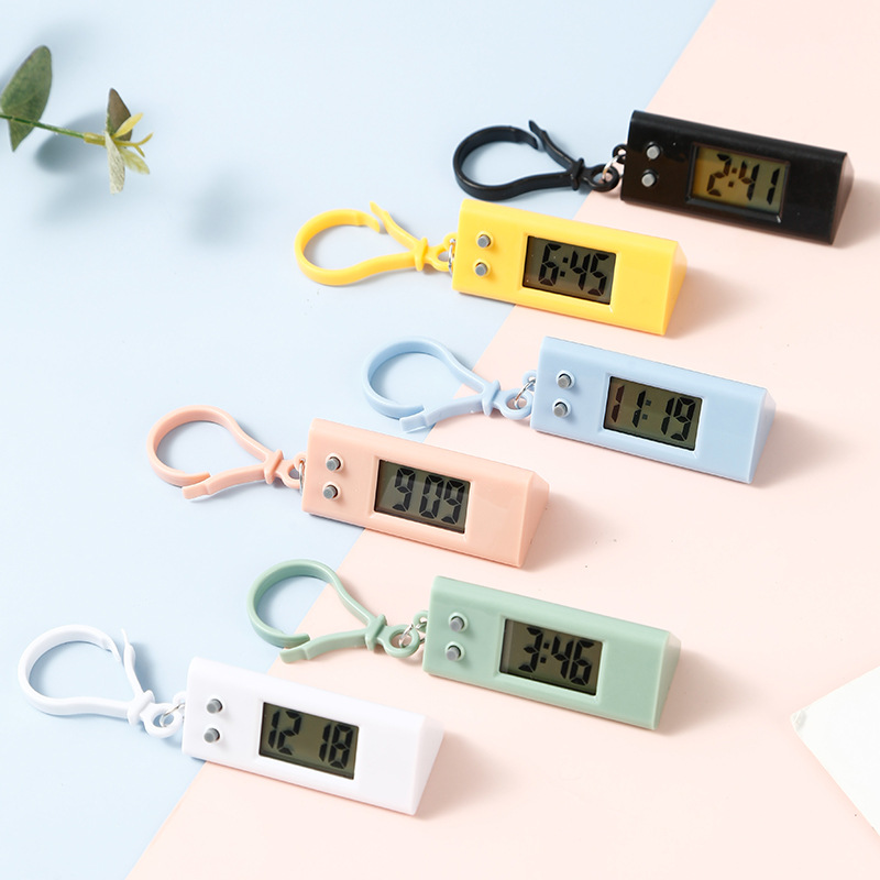 Mini horario simple, reloj electrónico especial para exámenes de estudiantes, reloj pequeño de escritorio, llave portátil, reloj colgante pequeño, triángulo