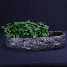 石槽古石外槽雕刻户老鱼缸老水石仿石头缸养鱼荷花仿花盆石