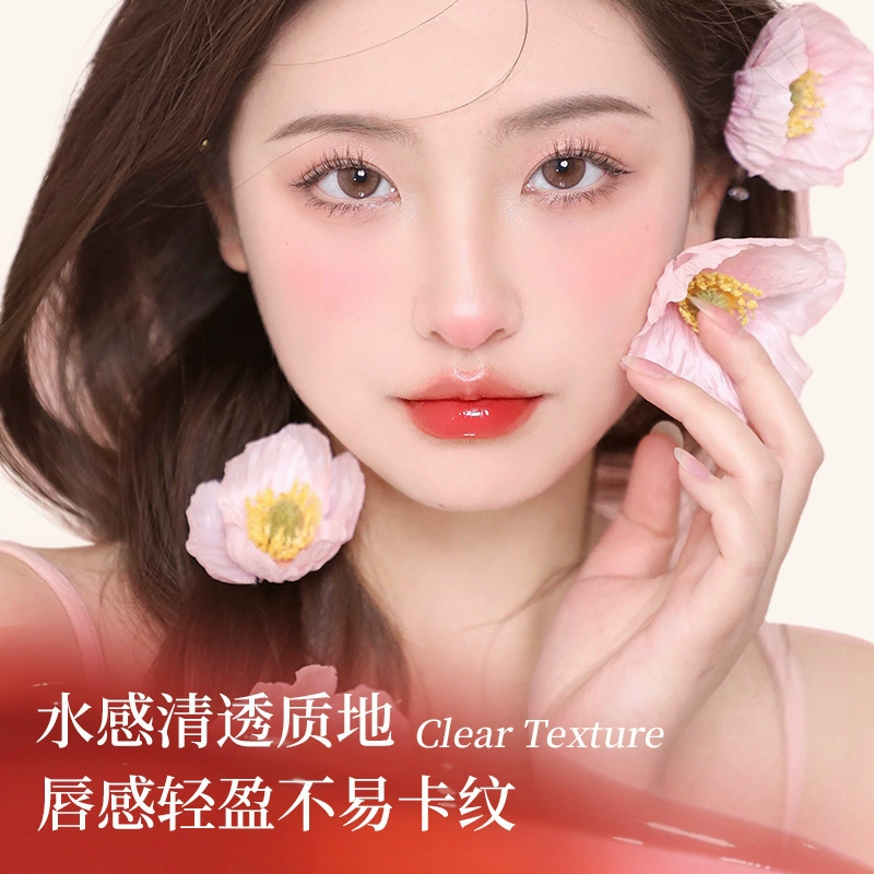 Lip gloss, lipstick, dye, mirror effect, plump lips effect, does not fade