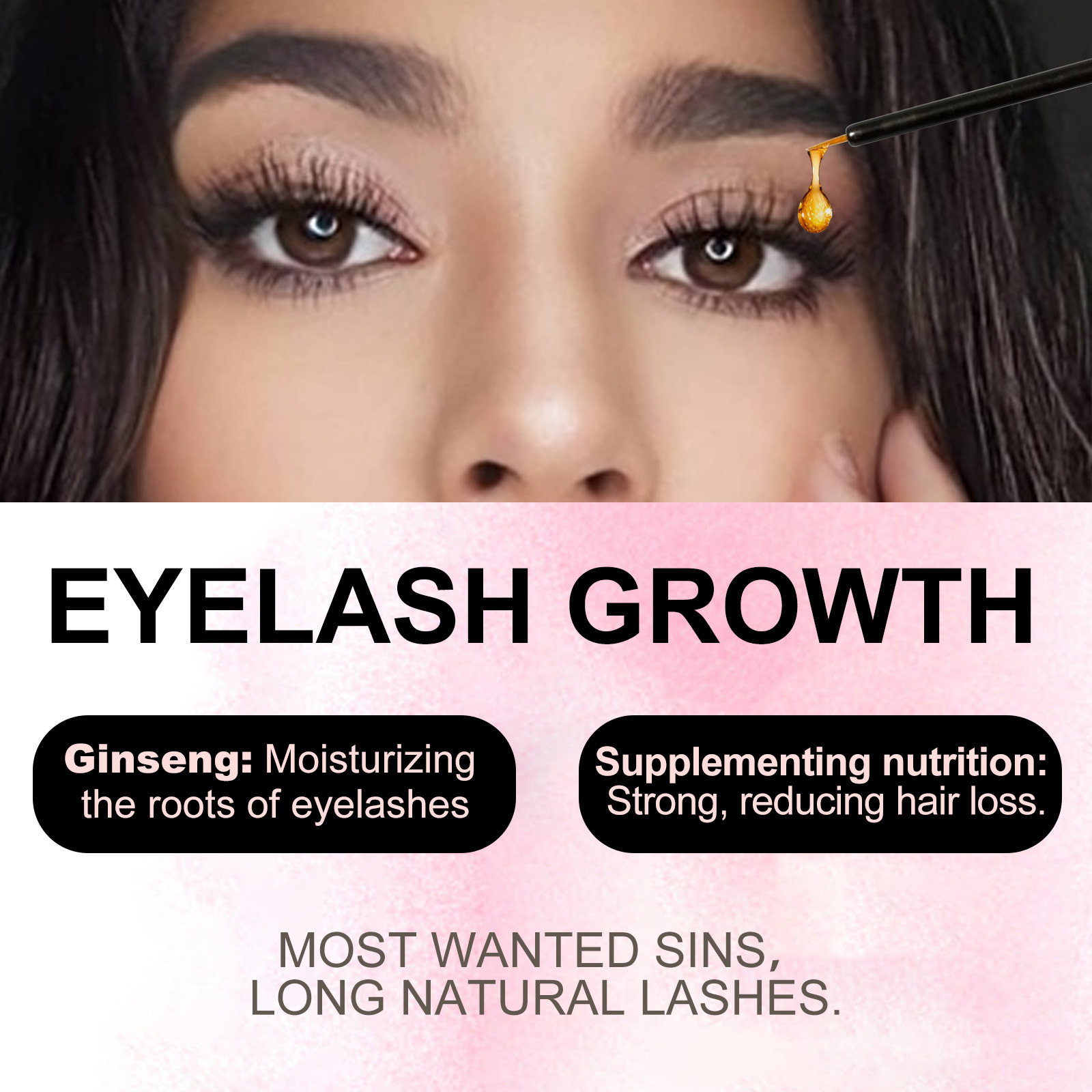 Eyelash care solution gently moisturizes, thickens, elongates eyelas, naturally curling and beautifying_voghion.com