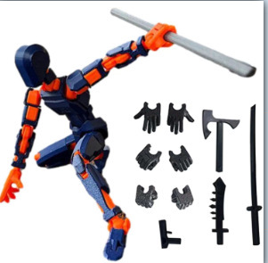 Orange blue-new third generation [with 4 weapons and 3 hands]