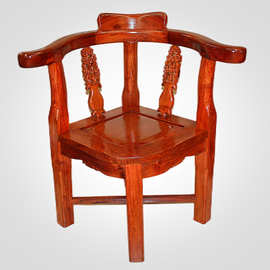 中式家居红木原木纹舒适休闲椅凳子花梨木大号厚重家用咖啡靠背凳