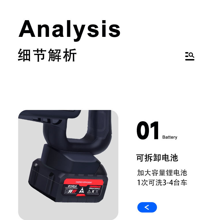Cross-border lithium battery Wireless Car Washing Machine car household high-pressure car washing water gun portable charging high-power car washing water gun