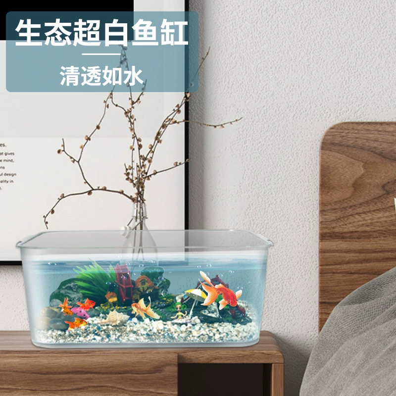 Стеклянный встроенный антикварный пластиковый аквариум с имитацией аквариума