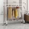 White [Thickening] Double -pole 1.50m arch type+coat hook