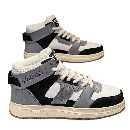 Chaussures de Tennis pour hommes, chaussures de course en cuir, baskets en tissu, semelle en caoutchouc, chaussures confortables rembourrées_voghion.com