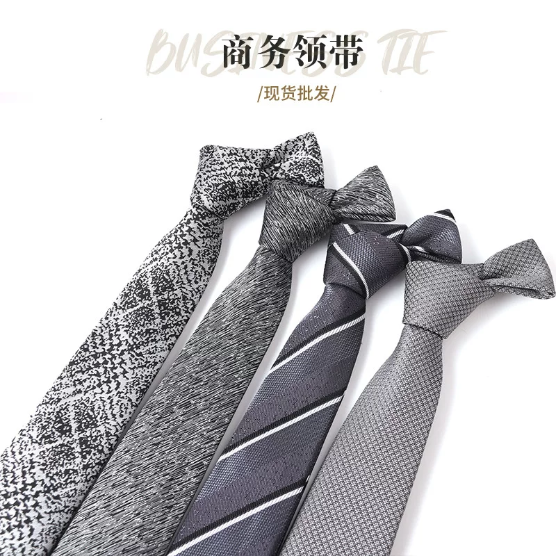 Blue tie, shirt, accessory, 6.5cm, wide color palette, Korean style