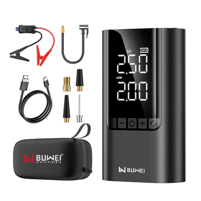 [Br12] Buwei Car Emergency Kempinq və səyahət - buwei-br12-inflatable-start-up-all-in-one-machine-black-10000-mah-smart-clip-eva-bag