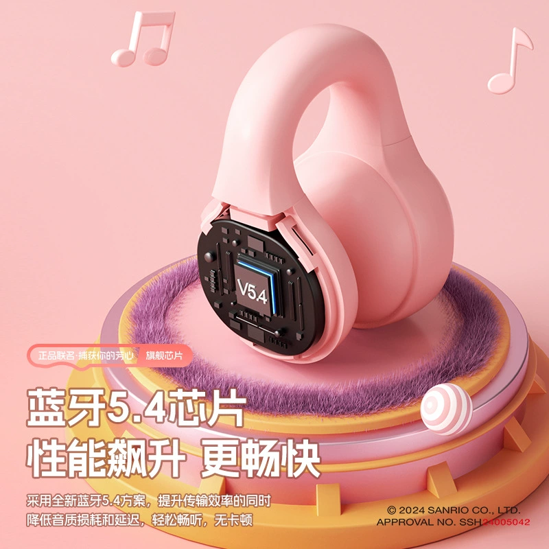 Беспроводные наушники Sanrio X53, Bluetooth, удлинённые ушные зажимы, персонажи Sanrio