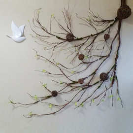 仿真树藤枯藤装饰藤条树枝挂照片背景田园造景植物单只/束藤蔓假