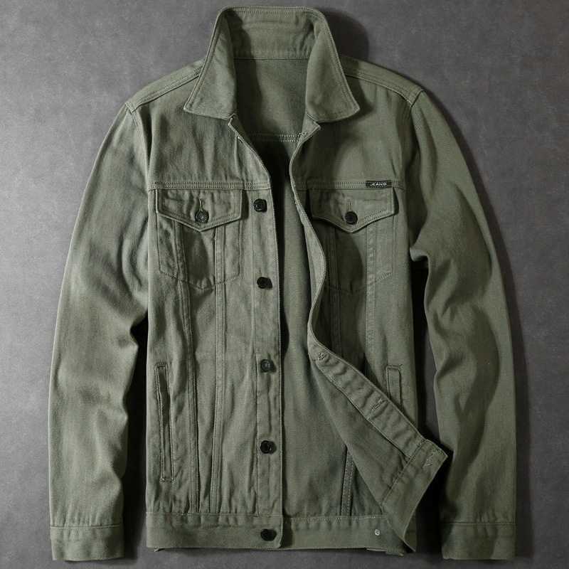 Autumn white denim Japanese trend jacket for leisure