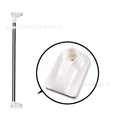 厂家批发多功能不锈钢浴帘杆免打孔伸缩杆浴室门帘杆阳台晾衣杆|ru