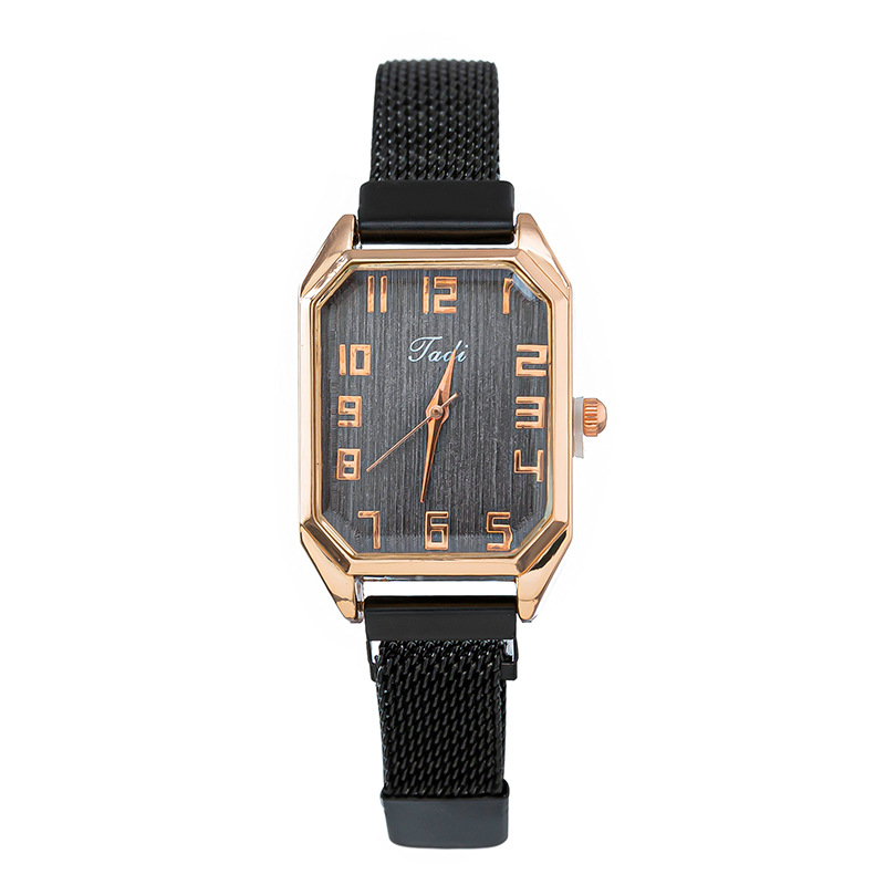 New Trendy and Minimalist Digital Time Classic Alloy Magnet Buckle Quartz Women's Watch_voghion.com