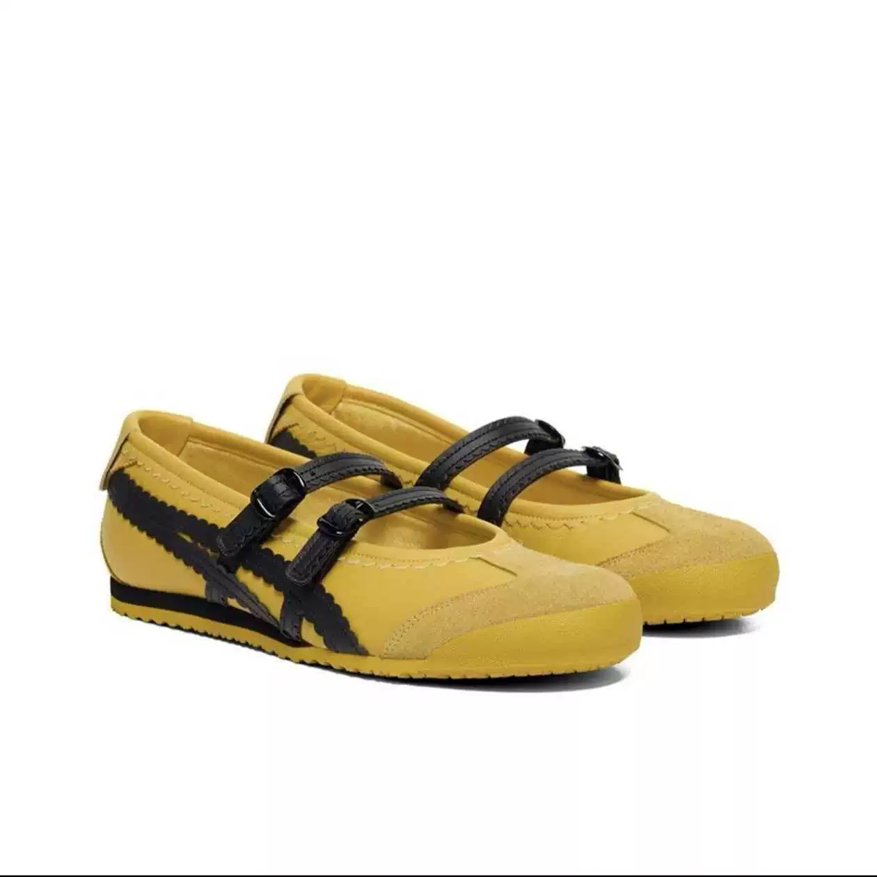 Балетки Mary Jane Onitsuka Tiger Mexico 66 TGRS — ретро повседневные, ремешки в стиле Mary Jane