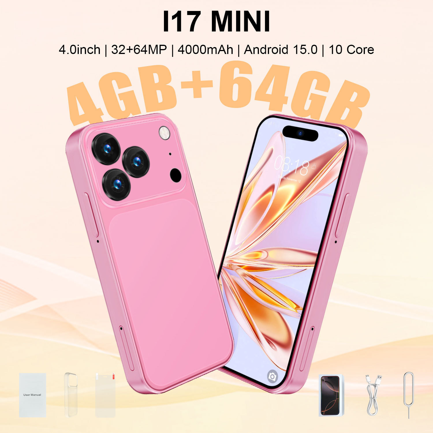 (Cross-border trading), smart small mobile phone, intel core i17, 64G, Android, Amazon