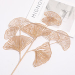 银杏叶金色仿真花假花尤加利冬青红果新年福桶年宵花木绣球批发