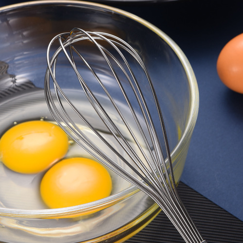 Round tube 304 stainless steel egg beater household hand mixer flour cream beater baking gadgets