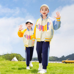 小学生制服春秋セット英倫風児童クラス服運動服三点セット幼稚園園服野球服