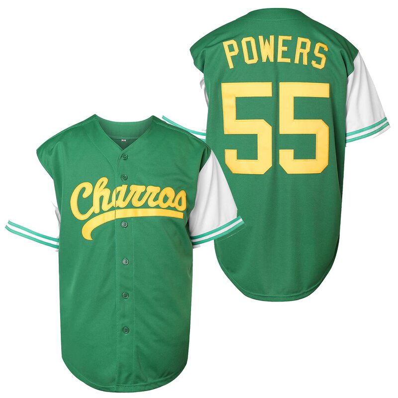 [Embroidered Us Size in Stock] Cross-Border Green No. 55 Patch Embroidered Sportswear Party Hip-Hop Baseball Shirt for Men