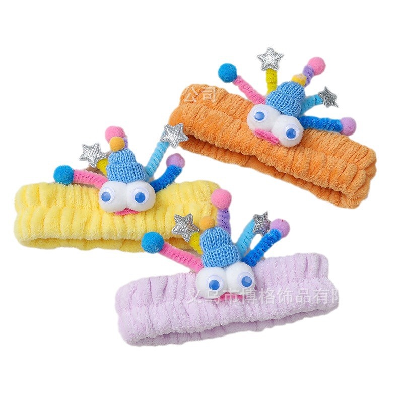 Internet celebridad antena torcida palo divertido lindo moda padre-hijo divertido venta lindo monstruo tridimensional cara lavado diadema banda para el cabello