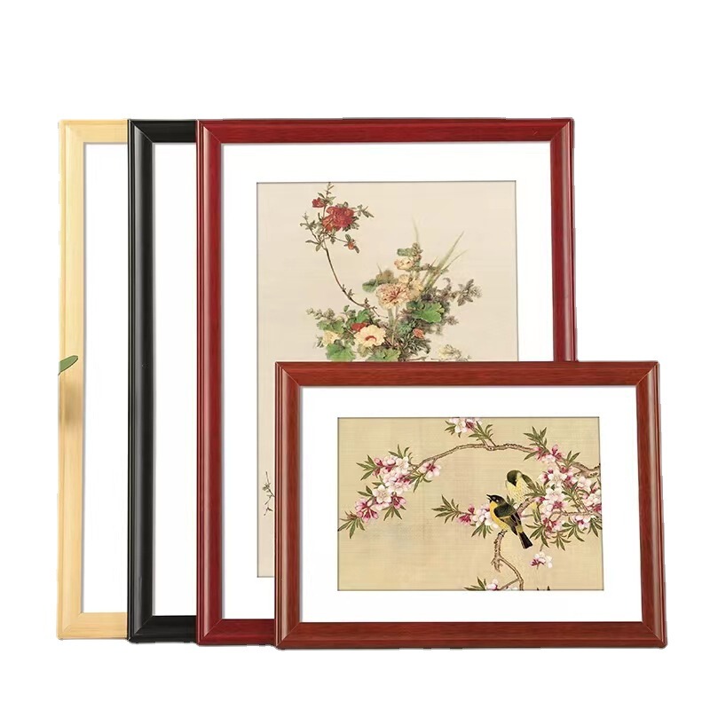 Oil Painting Frame Photo Frame 8K4K Square Multi-Size Photo Frame Mounting Decorative Wall Painting Outdoor Frame Solid Wood Photo Frame
