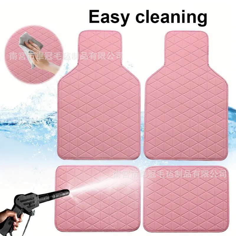 Car Floor Mats, Universal Pvc Leather Carpets, 5-Piece 4-Piece Set, Export Cross-Border Temu Amazon Shein