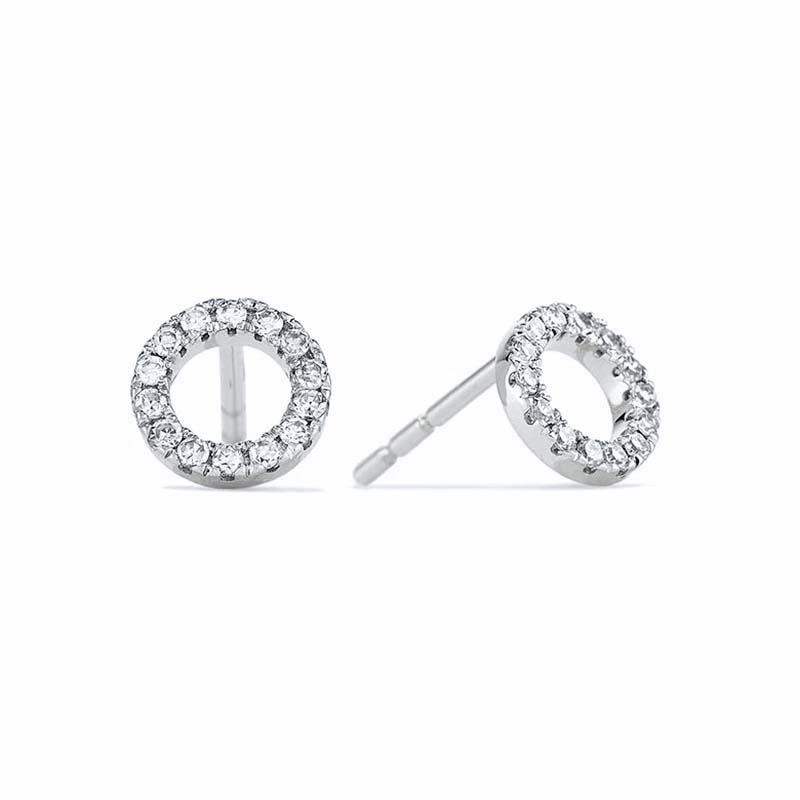 Simple Earrings Fashion Personality O-shaped Multi-zircon Earrings display picture 2