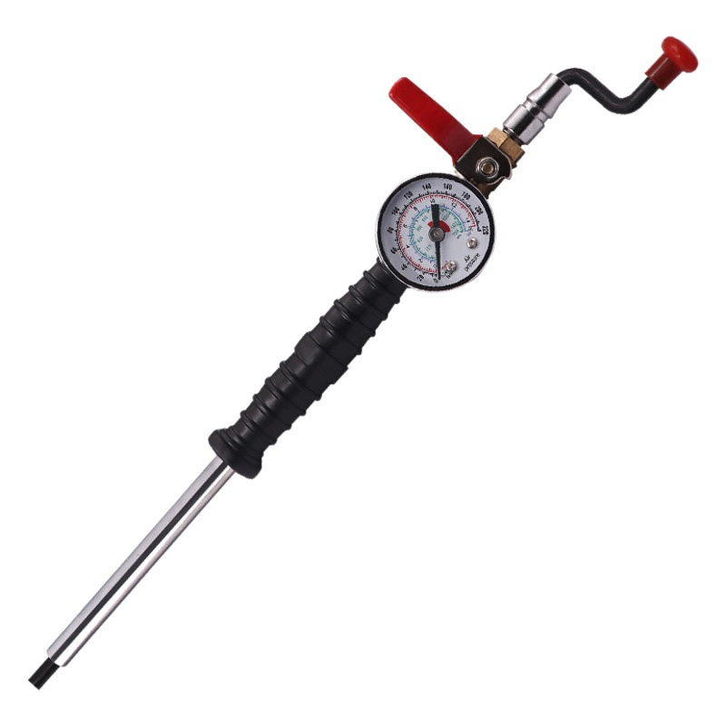 Ручной взорванный быстрый надувной стержень большой грузовой шинный шинный шарик шаровой клапан с измерением давления