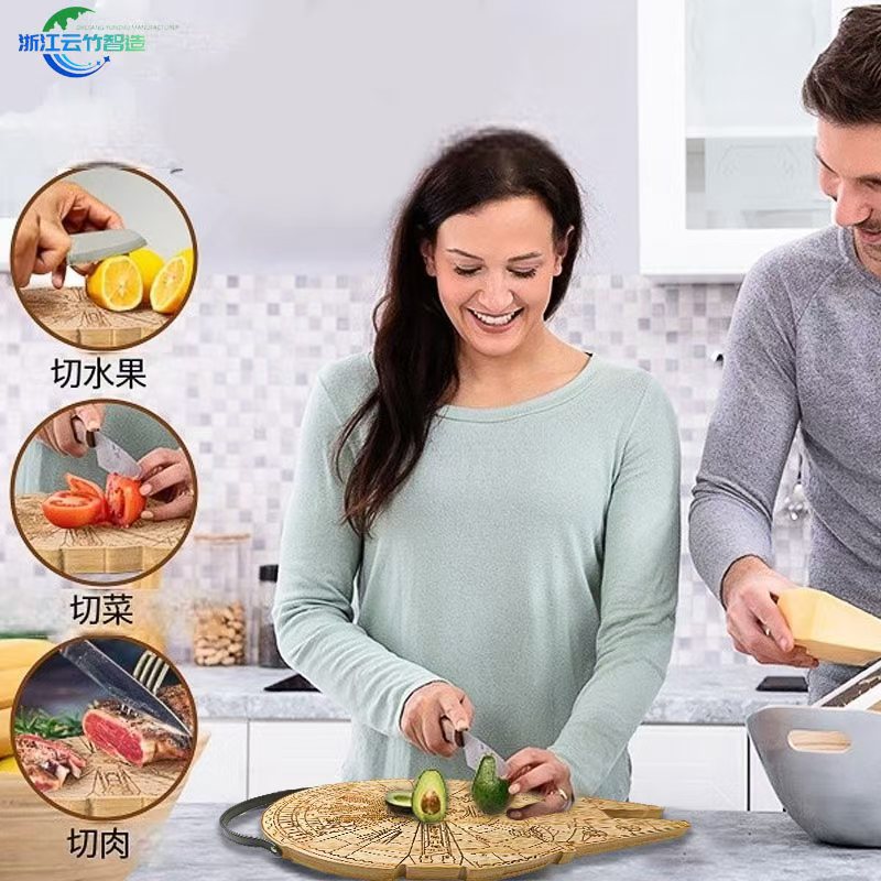 Transfronterizo bambú Star Wars tablero de corte de madera tallado tablero de corte de madera sólida dibujos animados Navidad