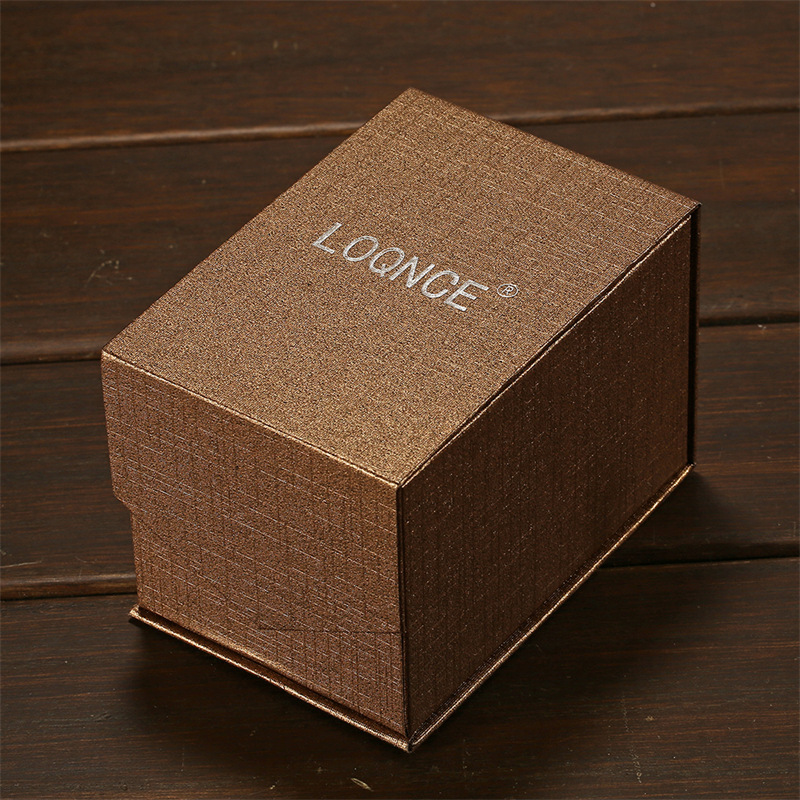 LOQNCE caja de reloj lujo oro imán Flip caja cuadrada esponja caja de regalo caja de cartón