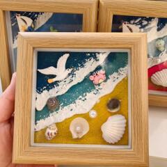 天然貝殻サザエ海星フォトフレームdiy手作り誕生日プレゼント額縁中空観光記念品お土産