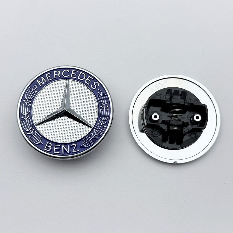 Suitable for Mercedes-Benz Hood Logo 57mm Decorative Ers Grade Glc Glk Cla Cls Hood Flat Logo Front Car Logo