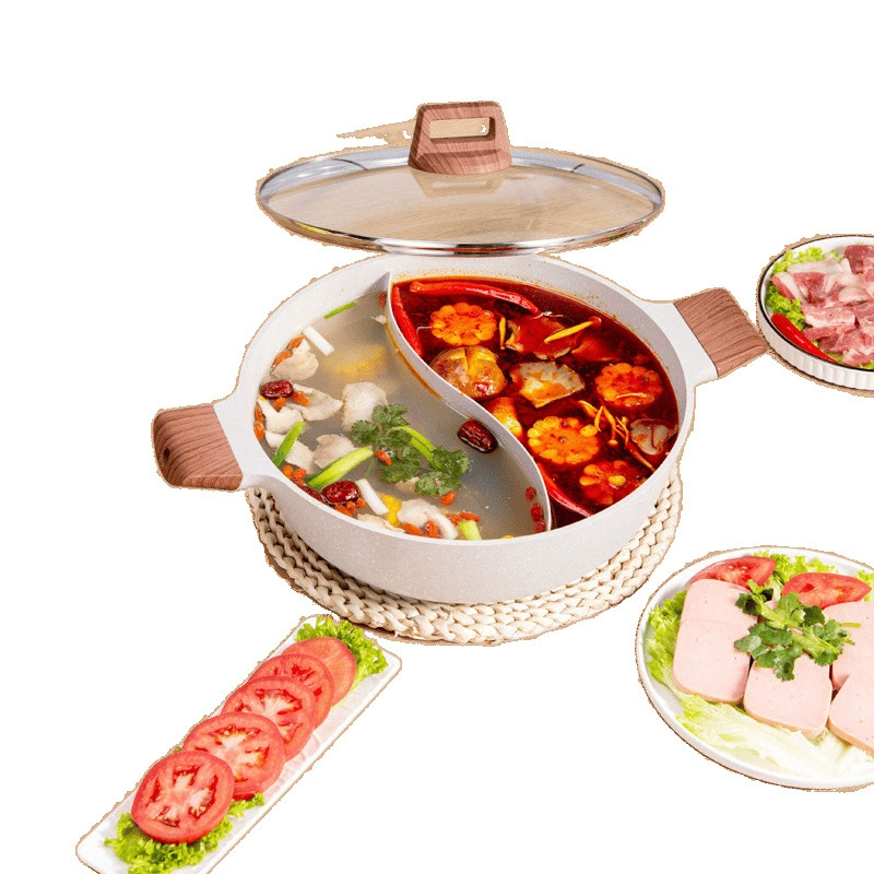 Medical stone Yuanyang pot hot pot all-in-one household induction cooker electric ceramic stove suitable for non-stick pot large capacity without odor